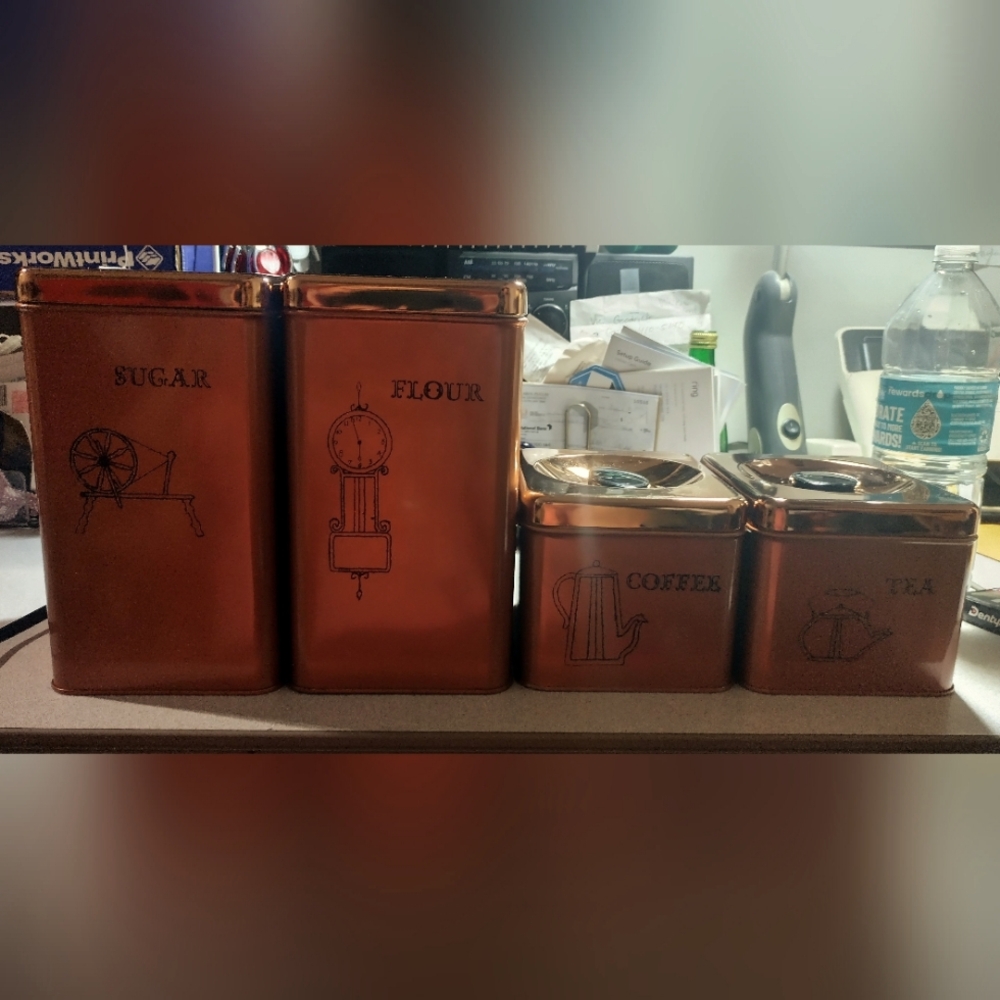 Vintage 1960s Lincoln beauty ware set of canisters
